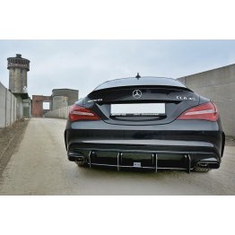 Диффузор заднего бампера на Mercedes CLA C117 A45 AMG рестайл